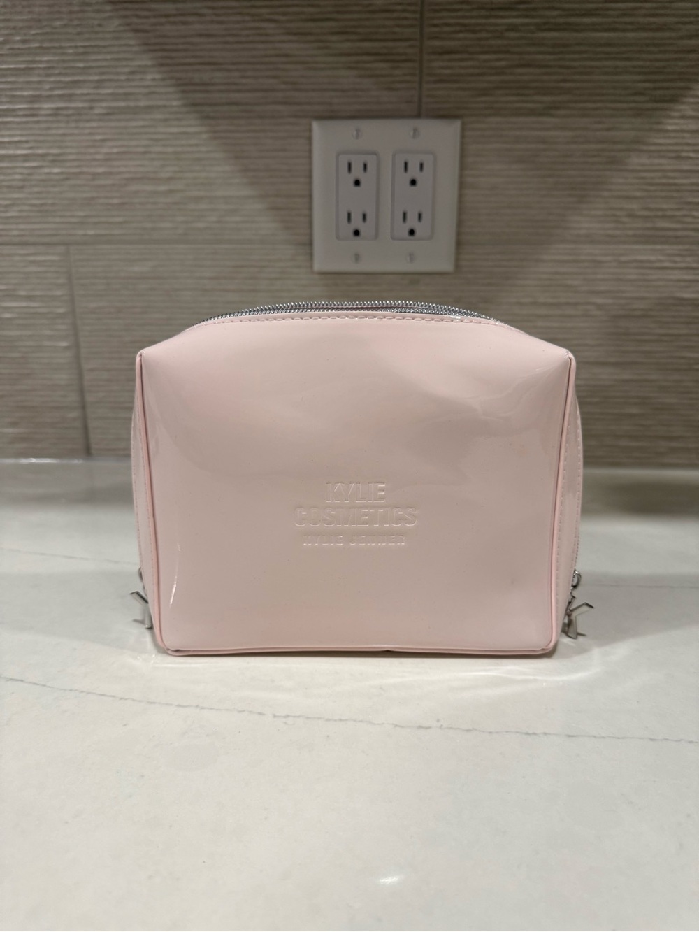 Kylie Cosmetics Light Pink Glossy Cosmetic Pouch